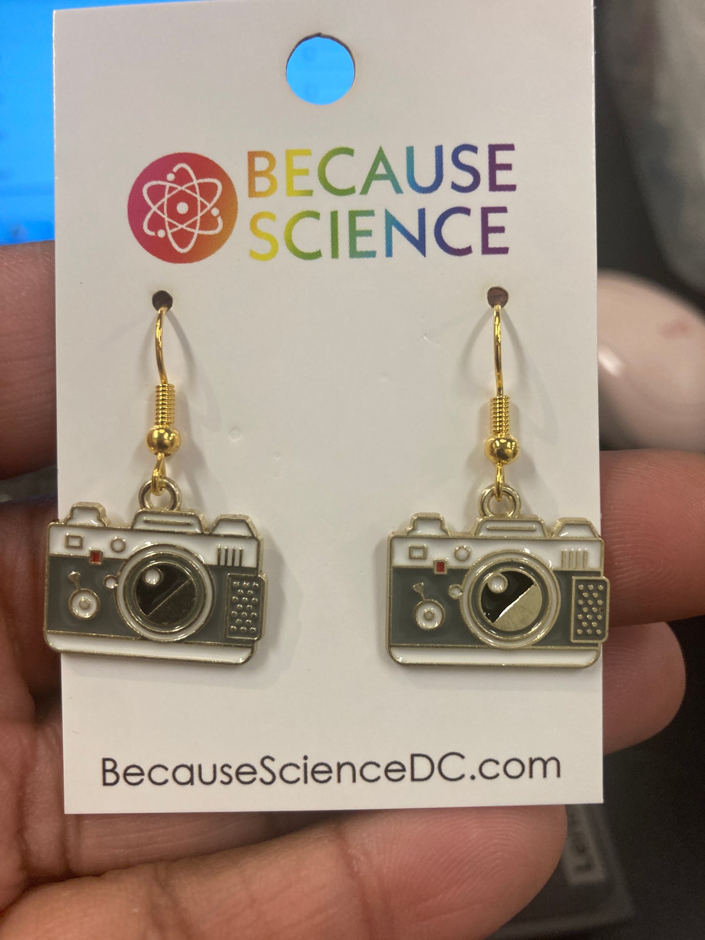 Camera Dangle Earrings