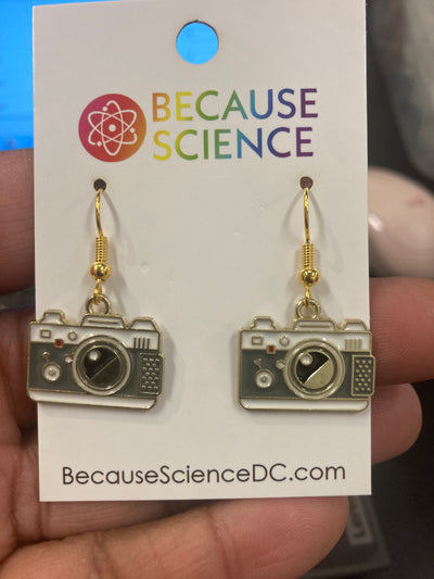 Camera Dangle Earrings