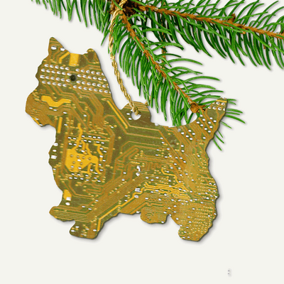Circuit Board Yorkshire Terrier Ornament