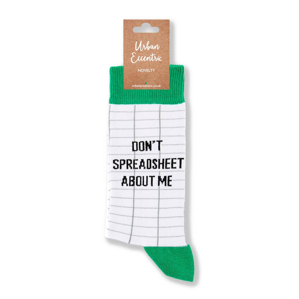 Unisex "Don't Spreadsheet About Me" Socks