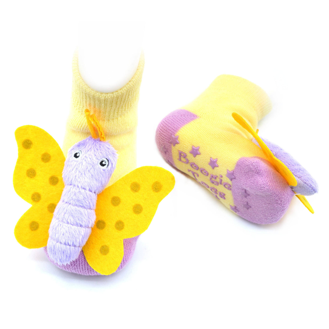 Butterfly Toes Rattle Socks: 0 - 1 Y