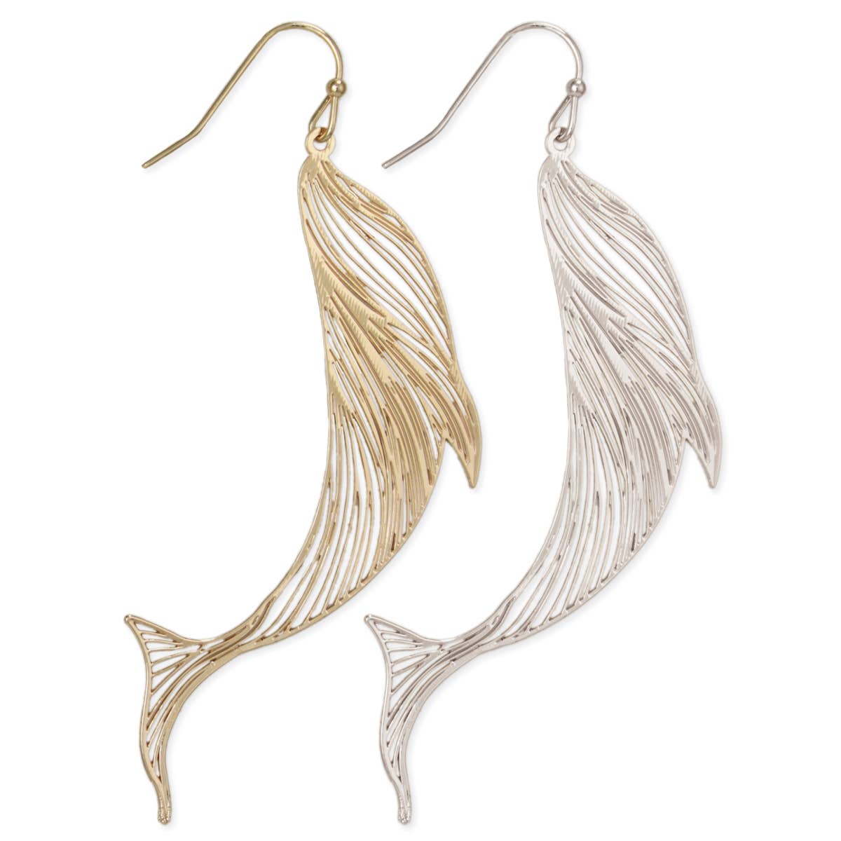 Ocean Wonders Filigree Whale Earrings