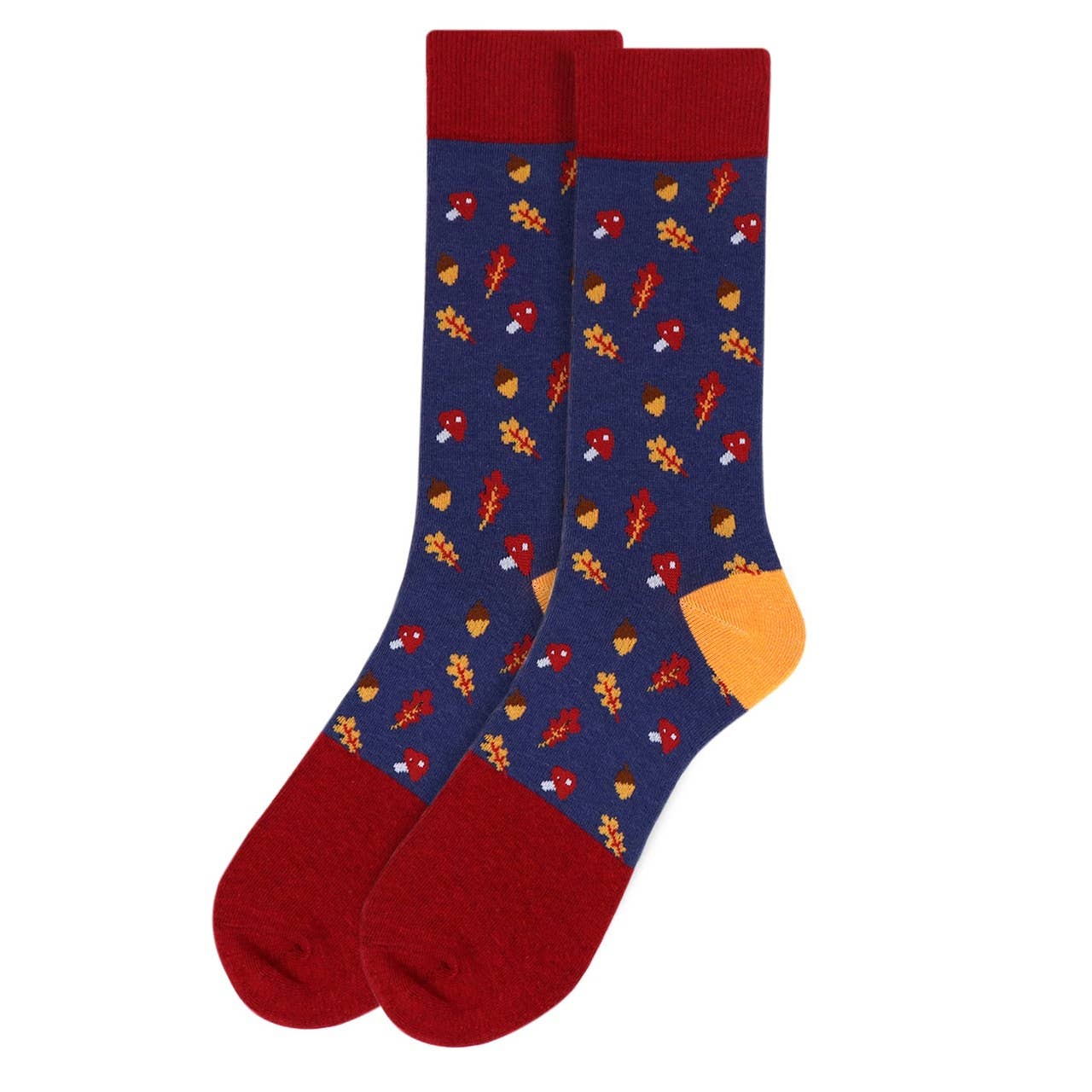 Men's Acorn Fall Leaves Socks