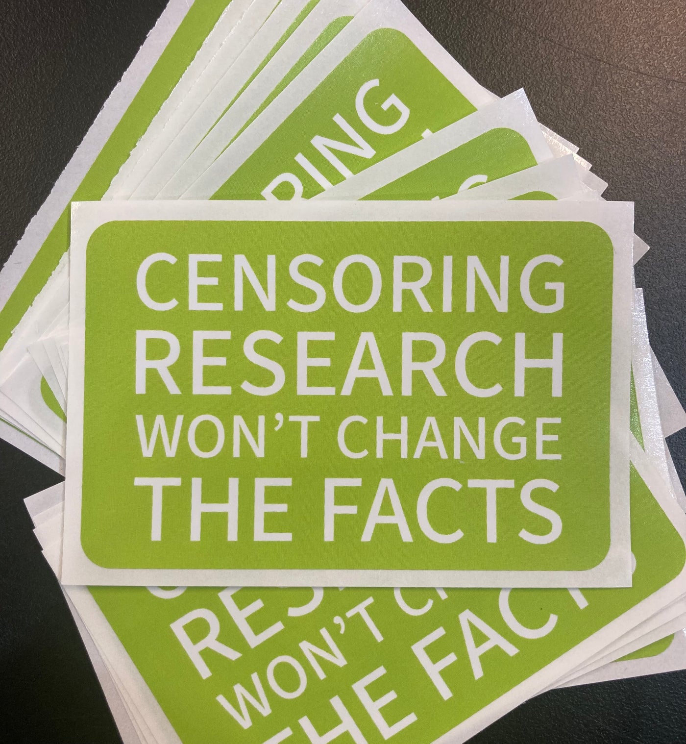 Censoring Research Won't Change the Facts - Vinyl Sticker