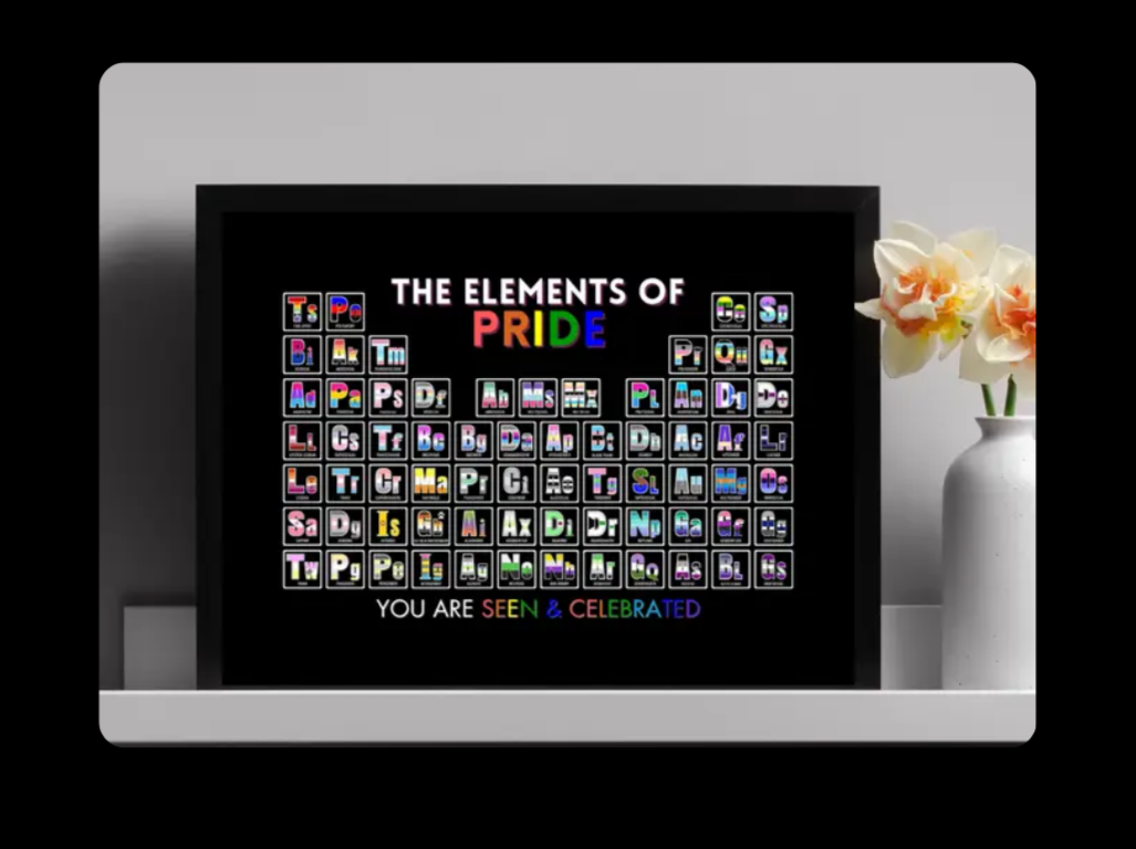 Elements of Pride Periodic Table Print 11x14