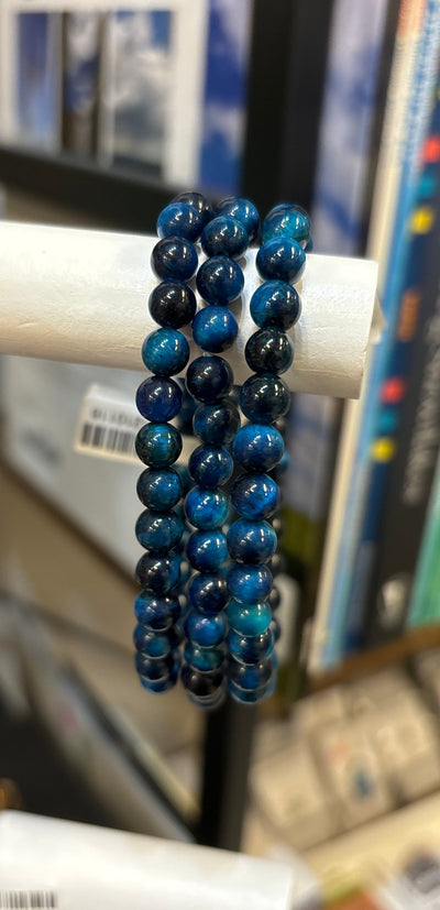 Cat's Eye Blue Stretch Bracelet