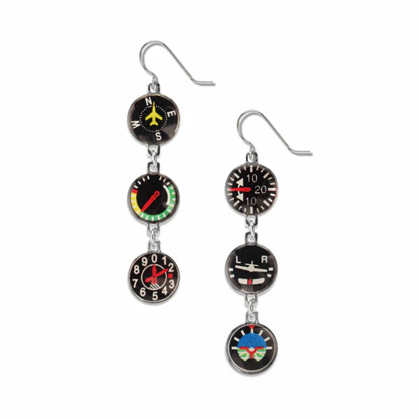 Flying Blind - Flight Instrument Earrings