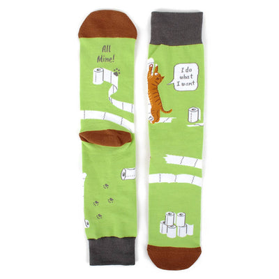 Unisex Covid-19 - Toilet Paper Socks: L/XL