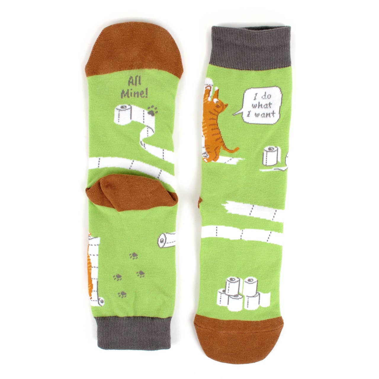 Unisex Covid-19 - Toilet Paper Socks: L/XL