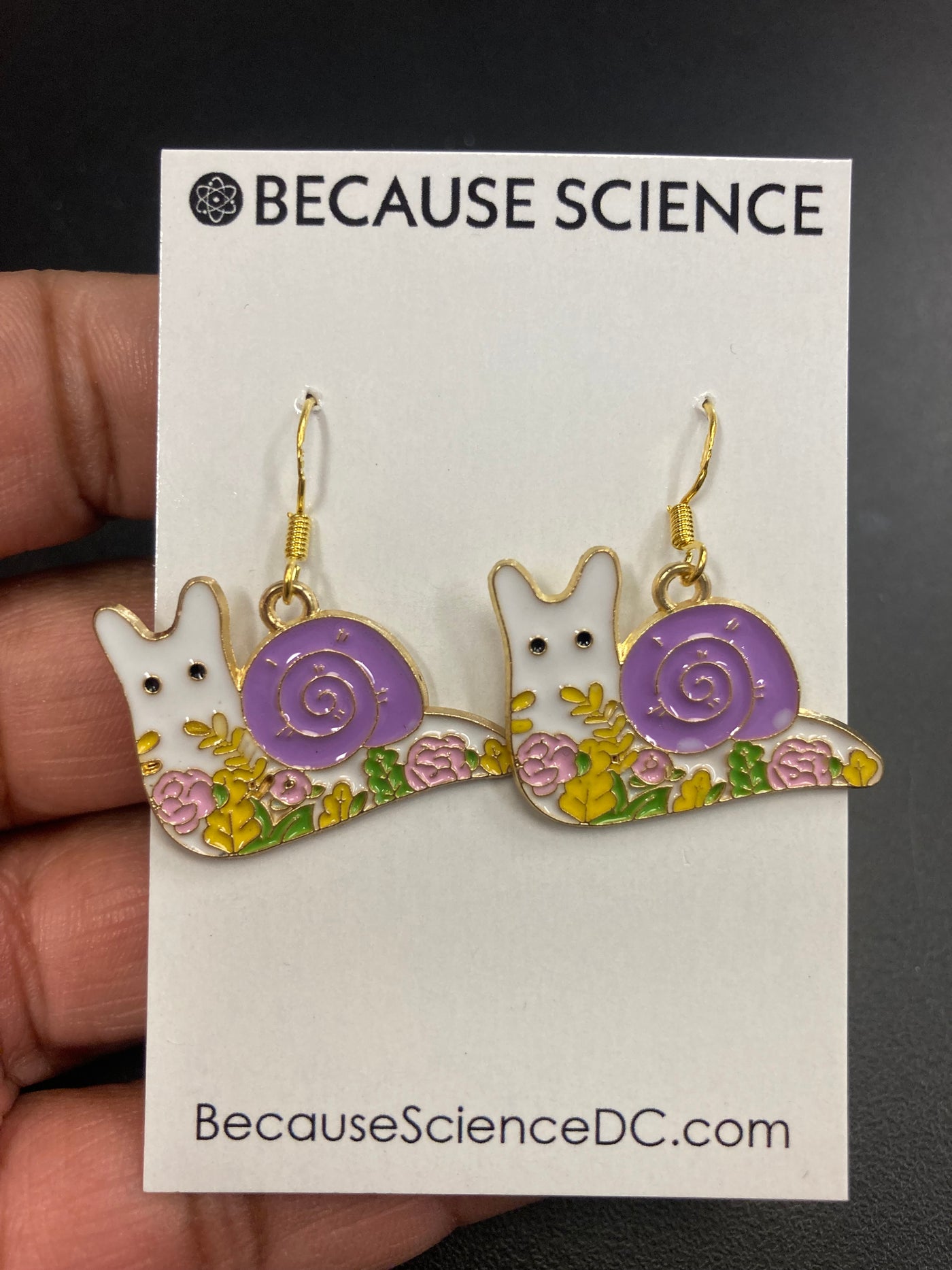 Floral Snail Earrings