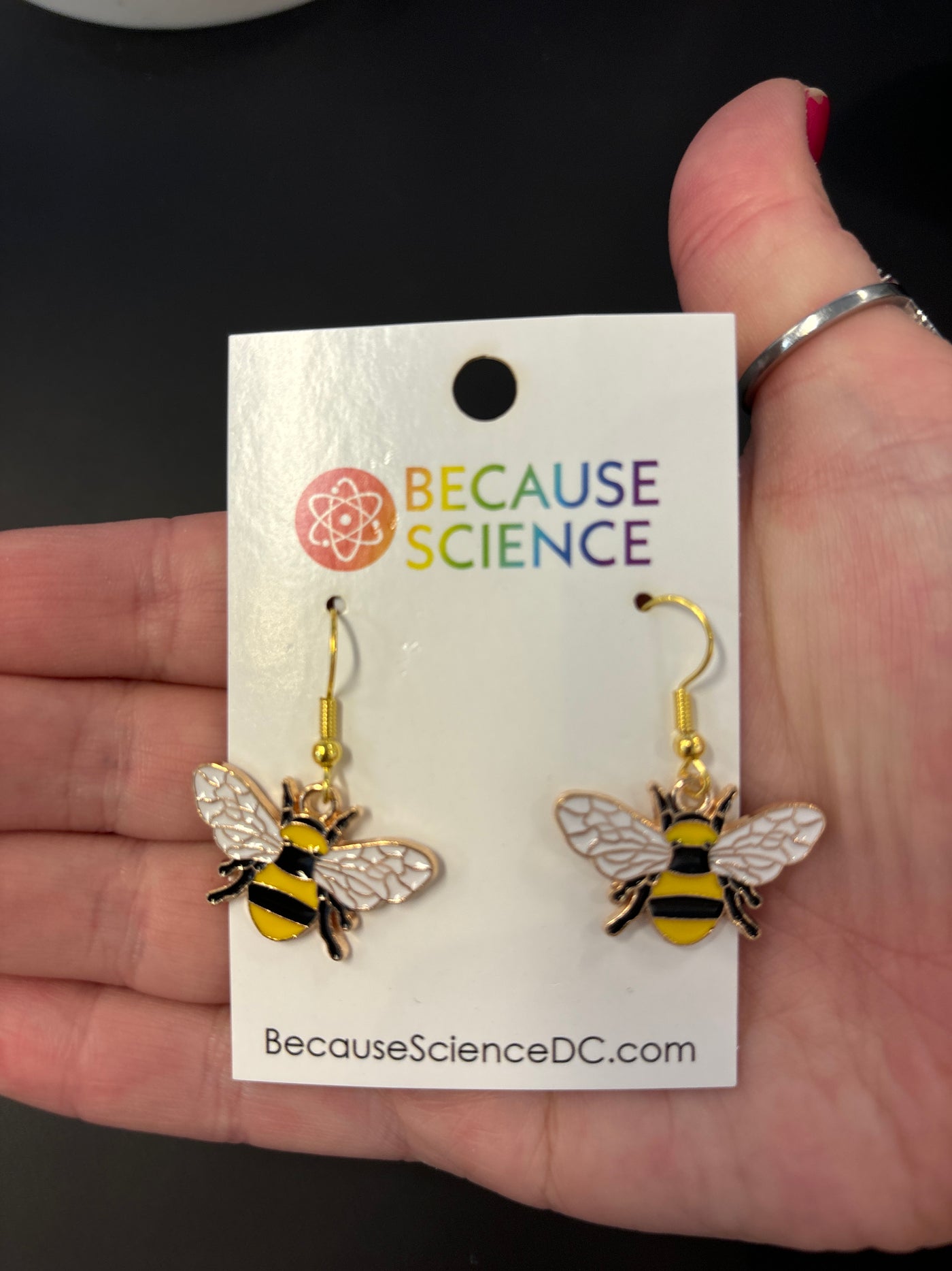 Colorful Bumble Bee Dangle Earrings