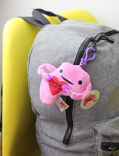 Uterus Bag Charm - 4.5" Plush Keychain