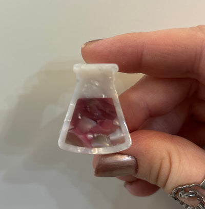 Mini Erlenmeyer Flask Hair Claw Clip