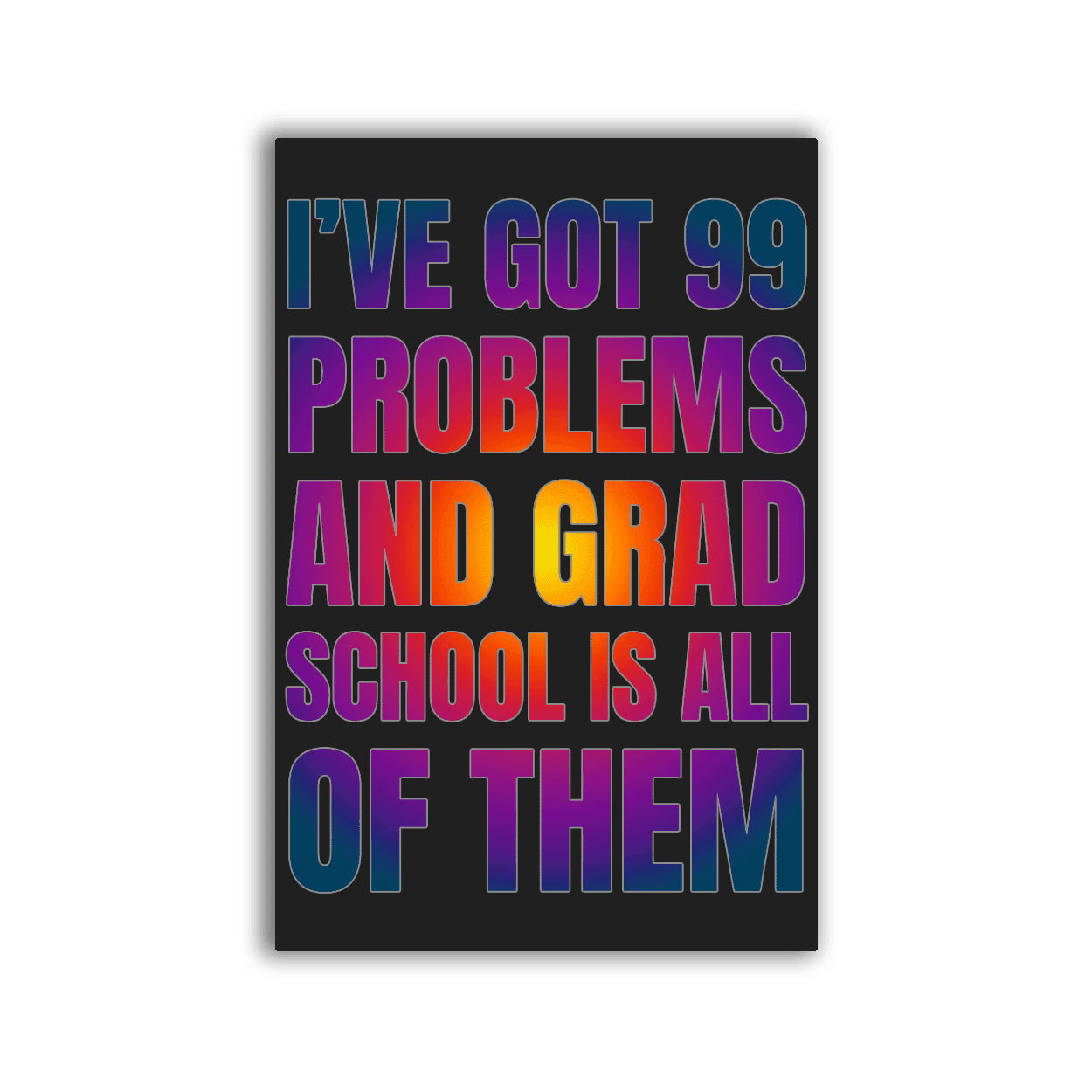 99 Problems Graph I've Got 99 Problems - 2x3 Magnet – Because Science