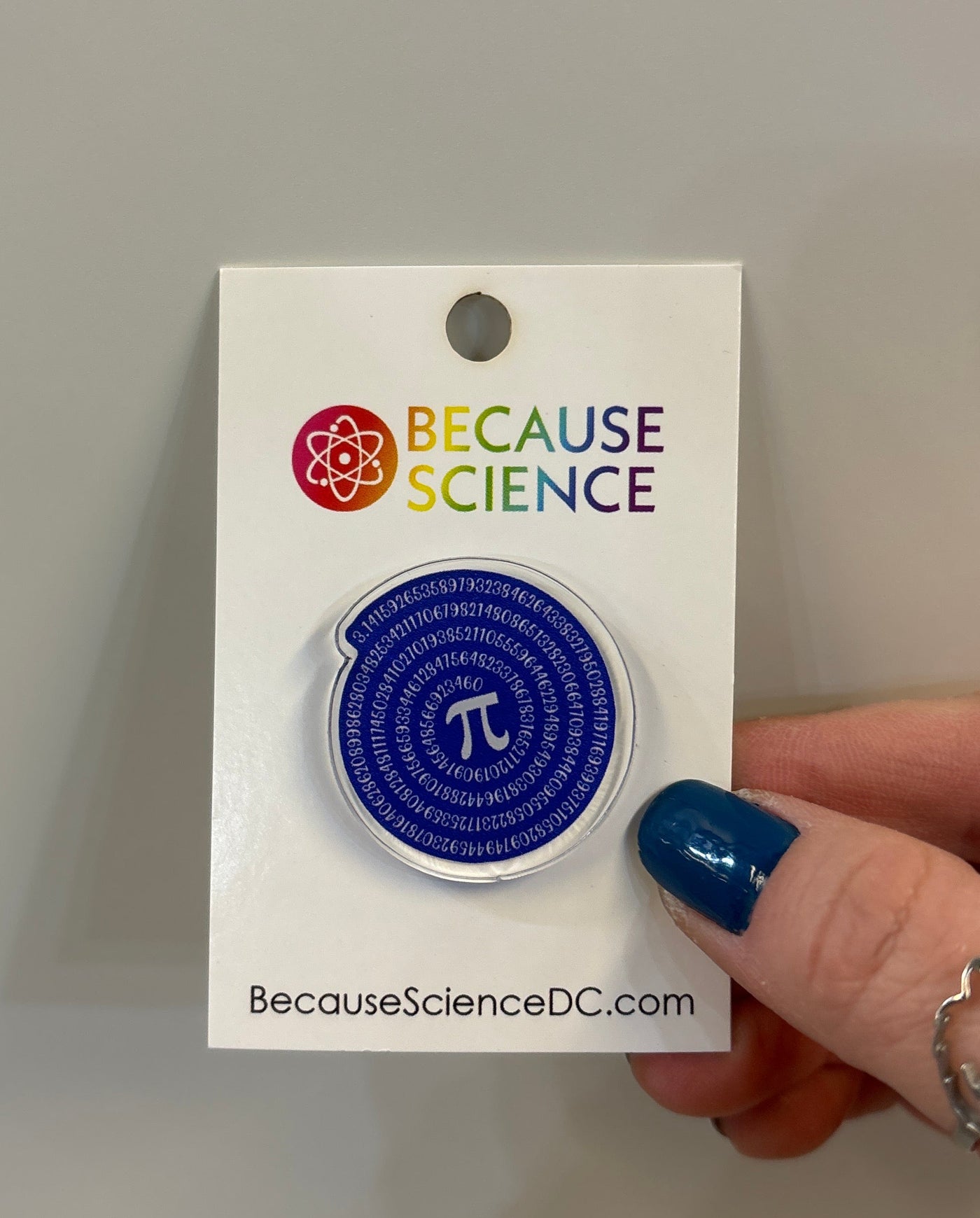 Pi Spiral - Acrylic Pin