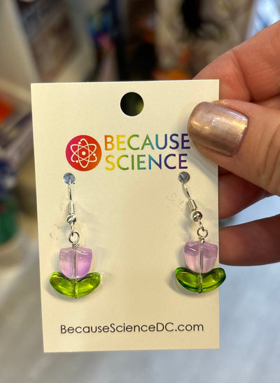 Tulips - Glass Dangle Earrings