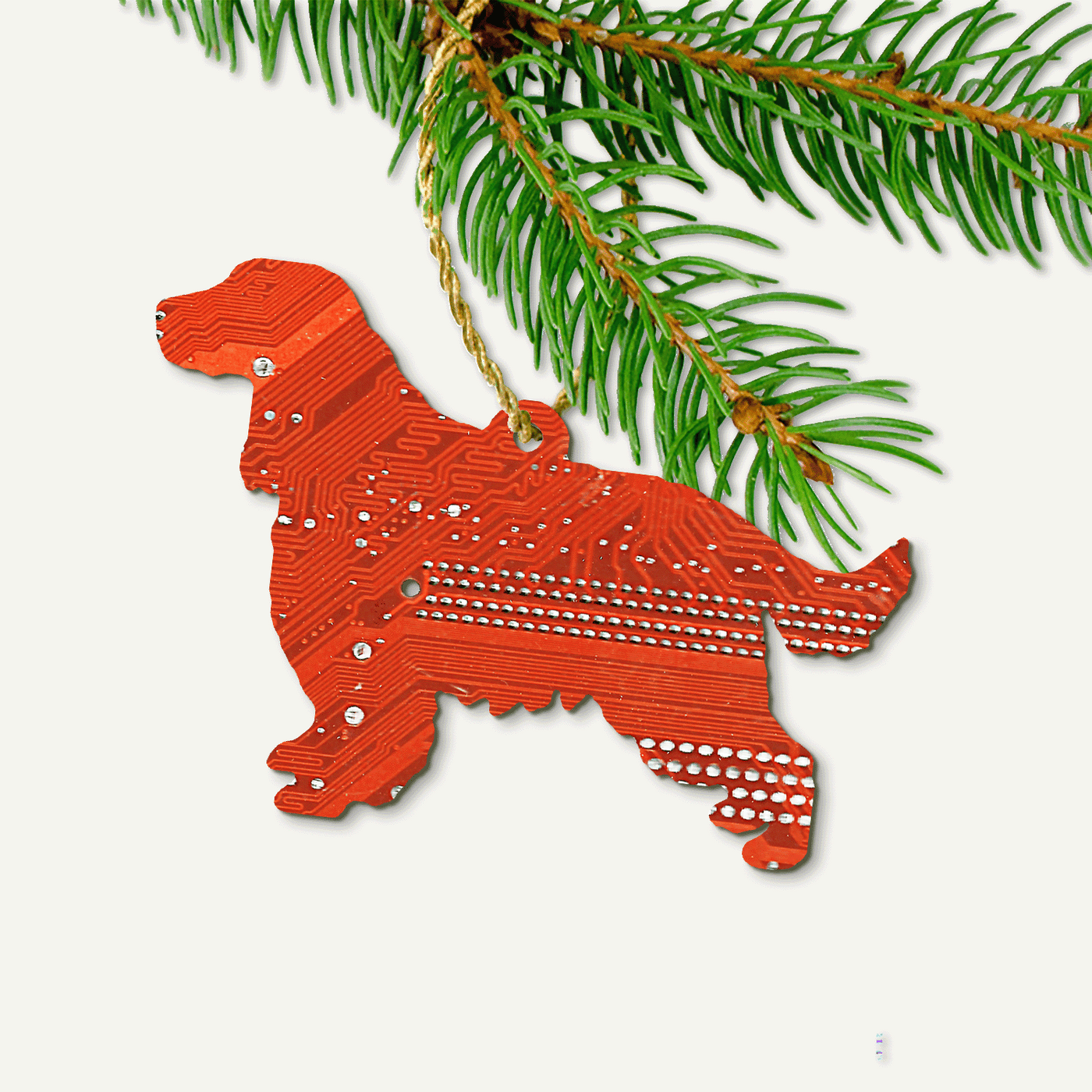 Circuit Board Cocker Spaniel Ornament