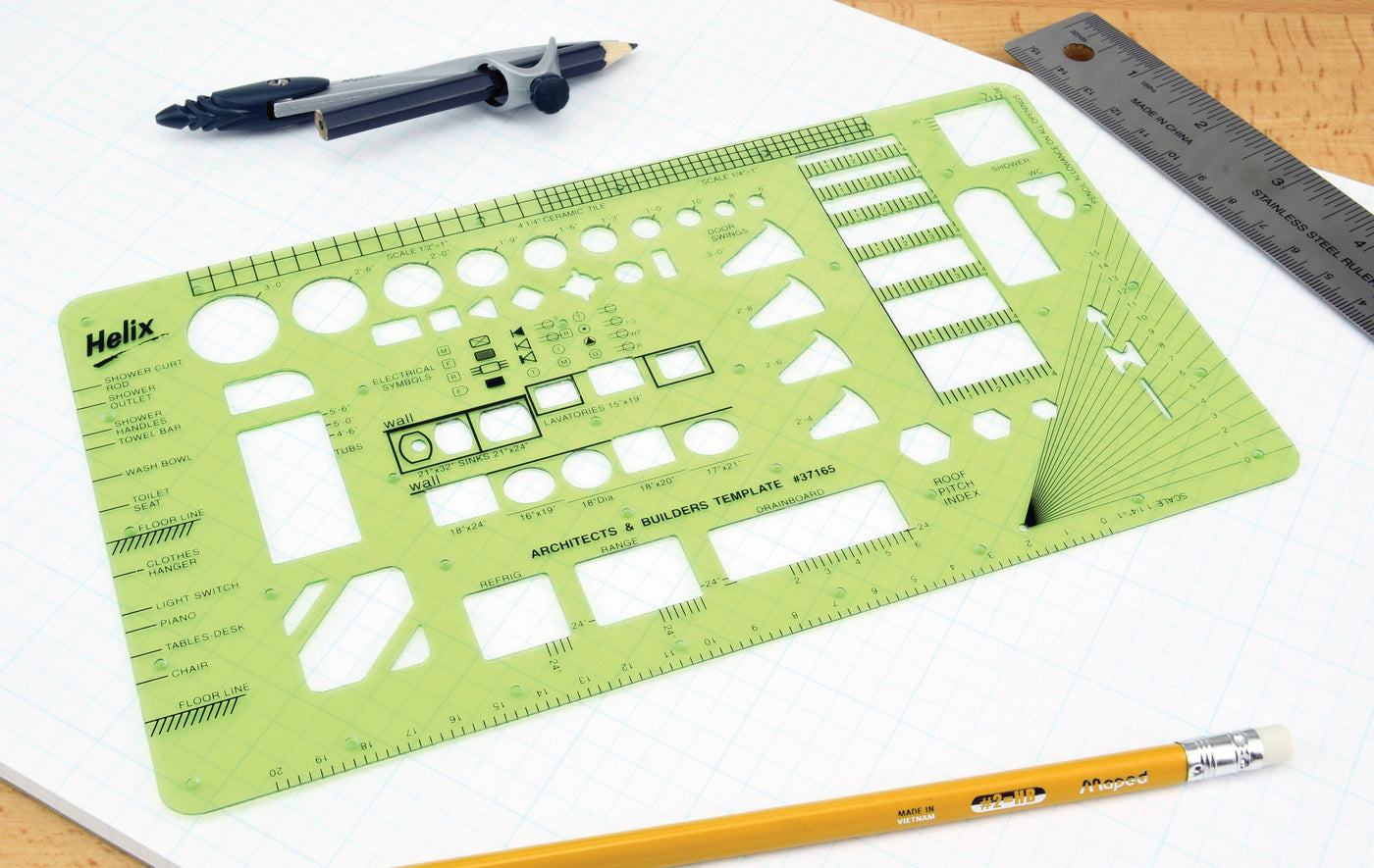 Architect & Builders Plastic Drawing Template