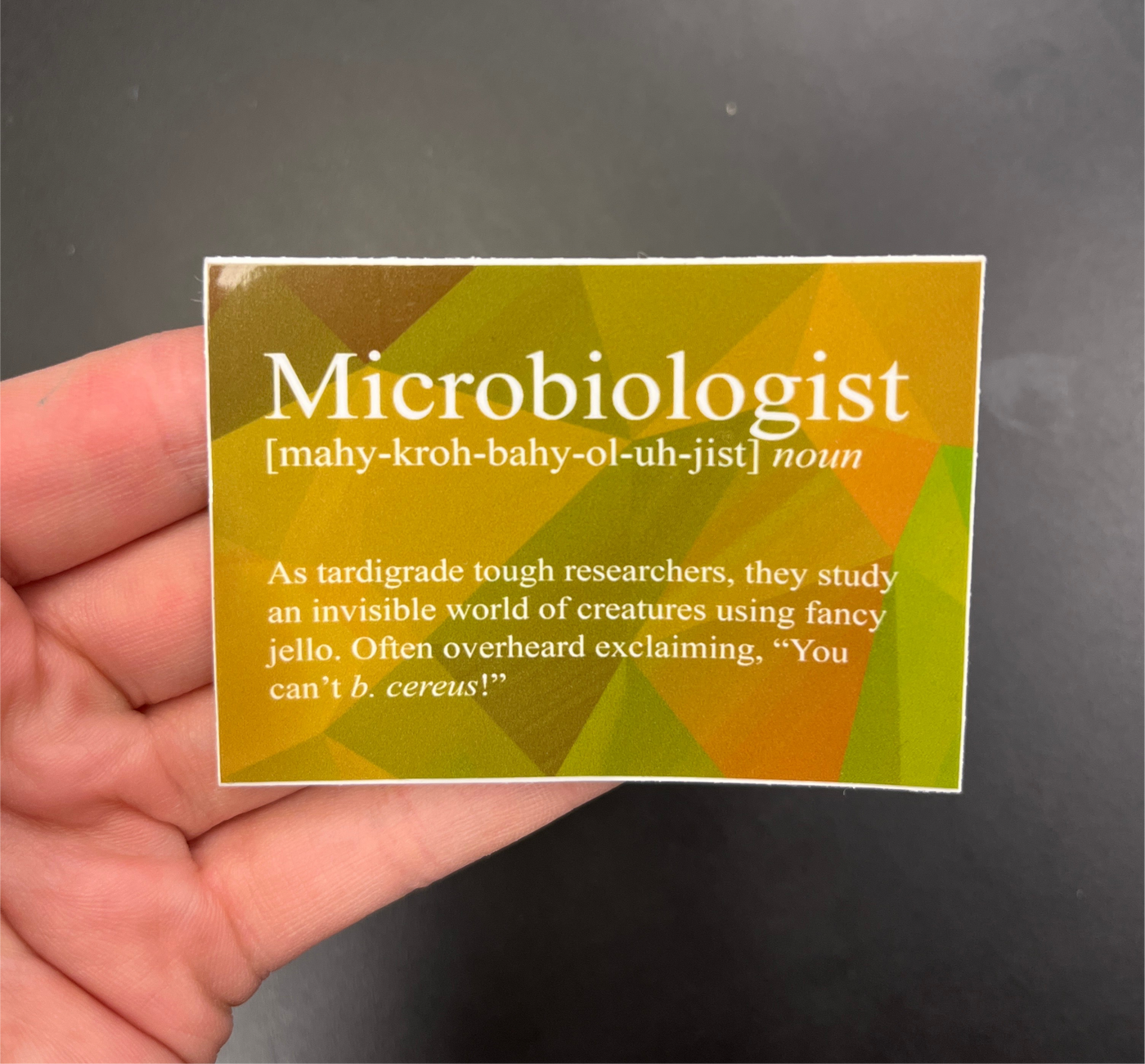 Microbiologist Definition - Vinyl Sticker