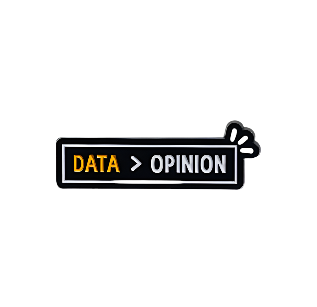 Data > Opinion Enamel Pin