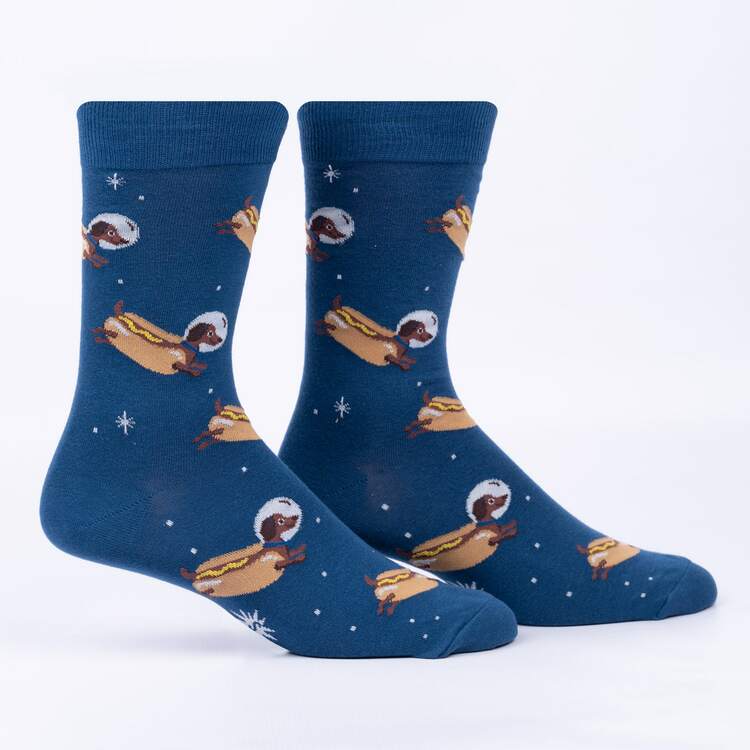 Men's Weiner Dogs, In Space! Socks