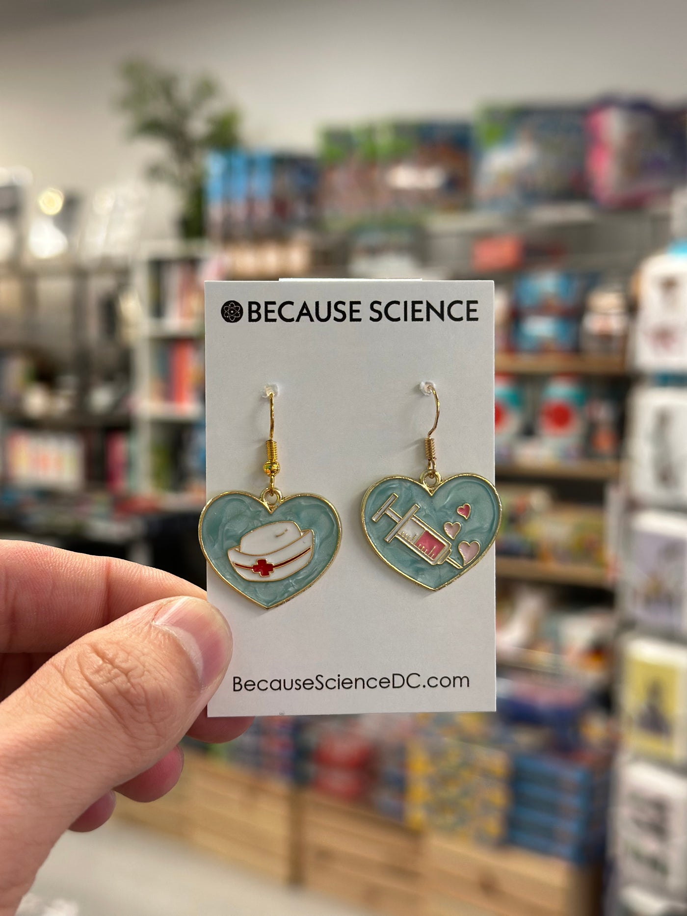 Health Care Hearts Dangle Earrings