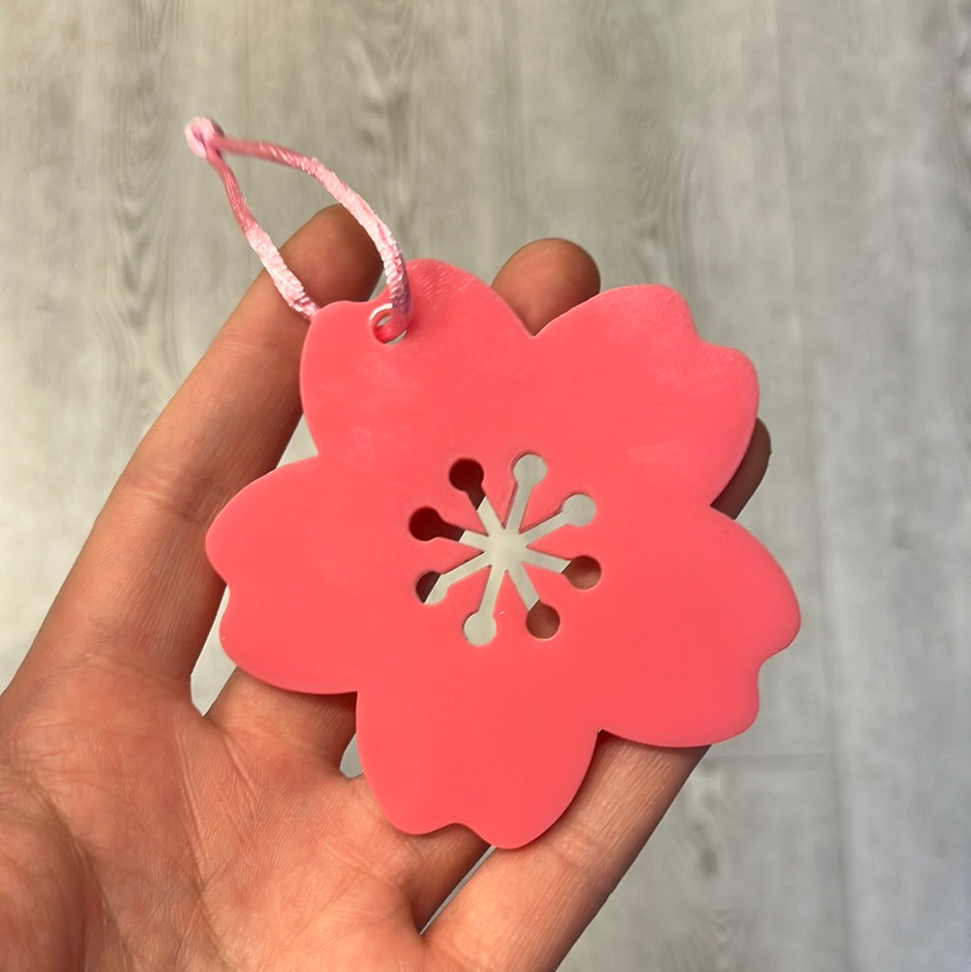 Pink Acrylic Cherry Blossom Ornament