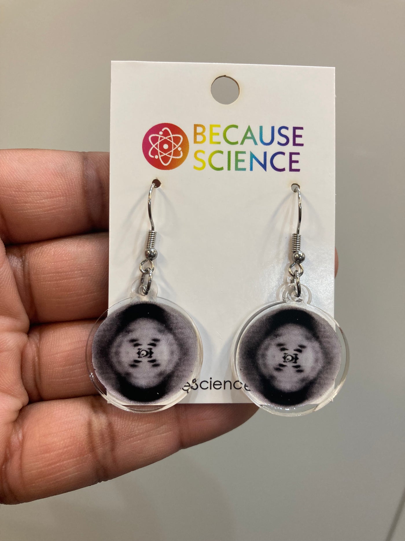Xray Diffraction of DNA - Acrylic Dangle Earrings