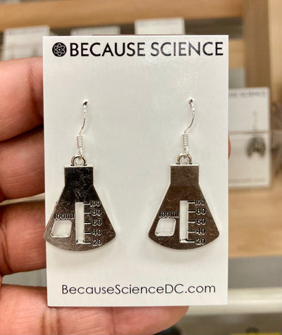 Erlenmeyer Flask - Metal Dangle Earrings