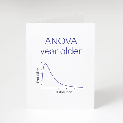 ANOVA year older - Greeting Card