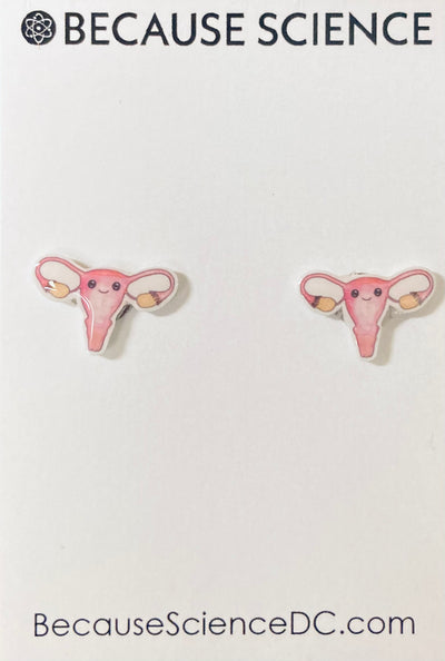 Cute Uterus - Acrylic Post Earrings