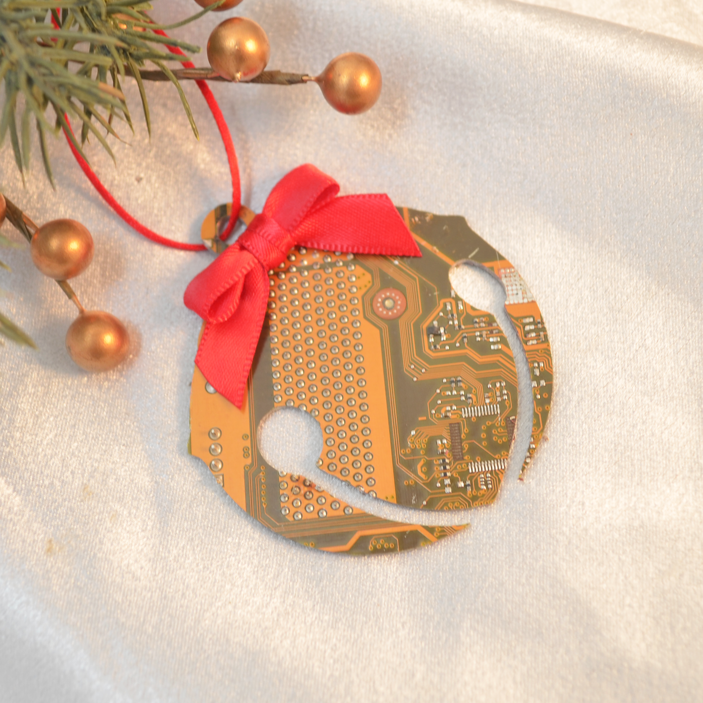 Circuit Board Bell Ornament