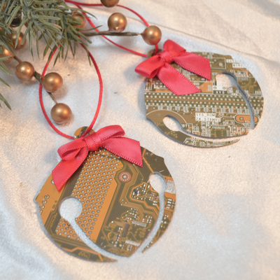 Circuit Board Bell Ornament