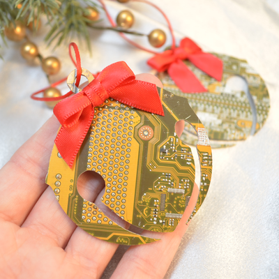 Circuit Board Bell Ornament