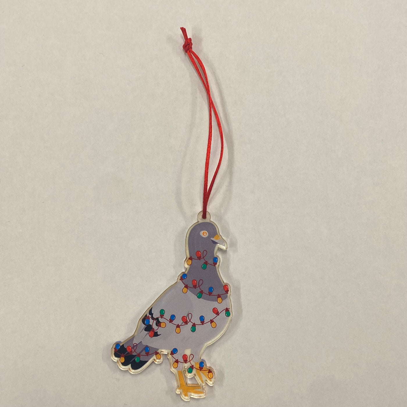 Holiday Pigeon - Acrylic Ornament