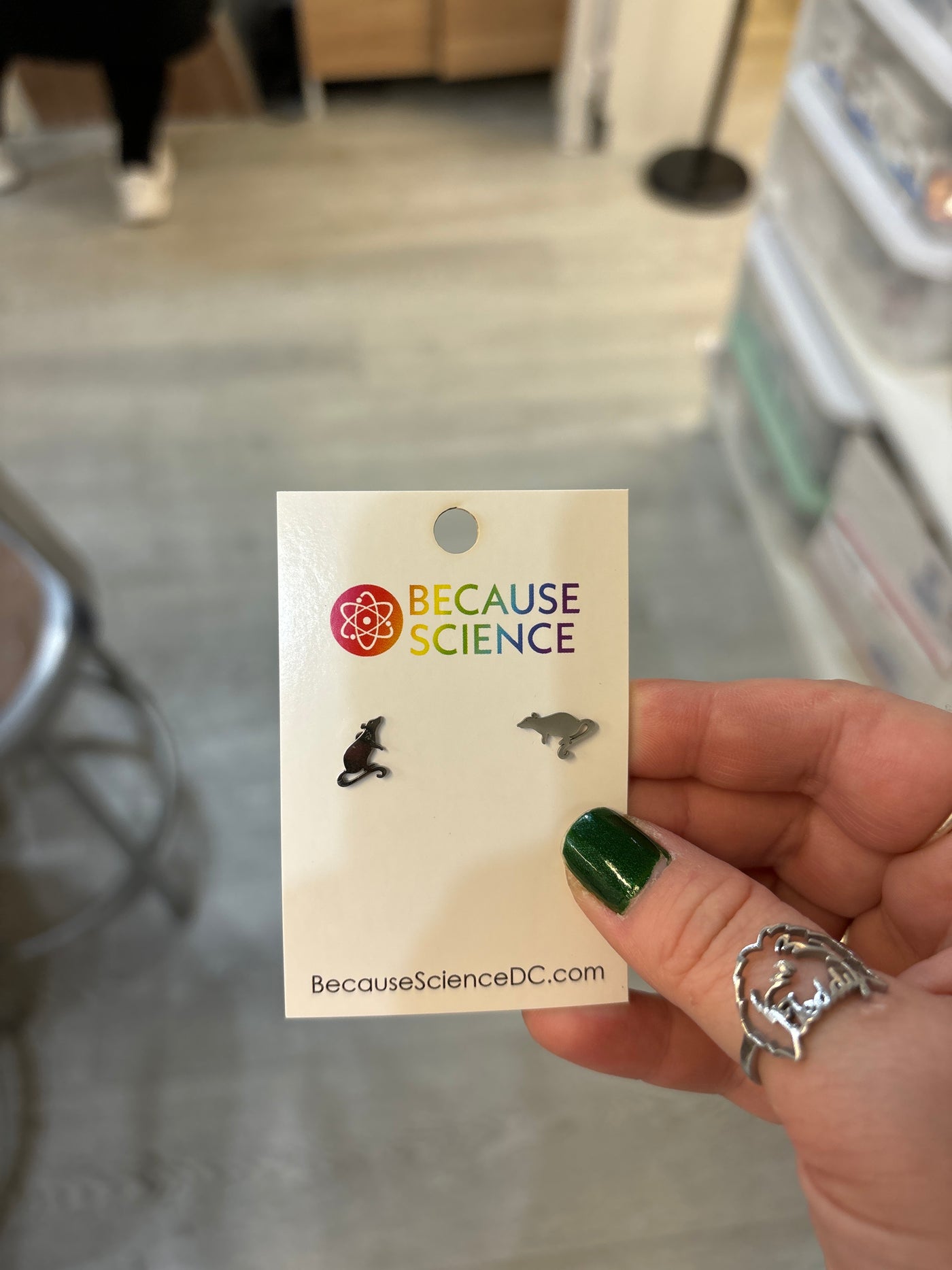 Rat Post Earrings (metal)