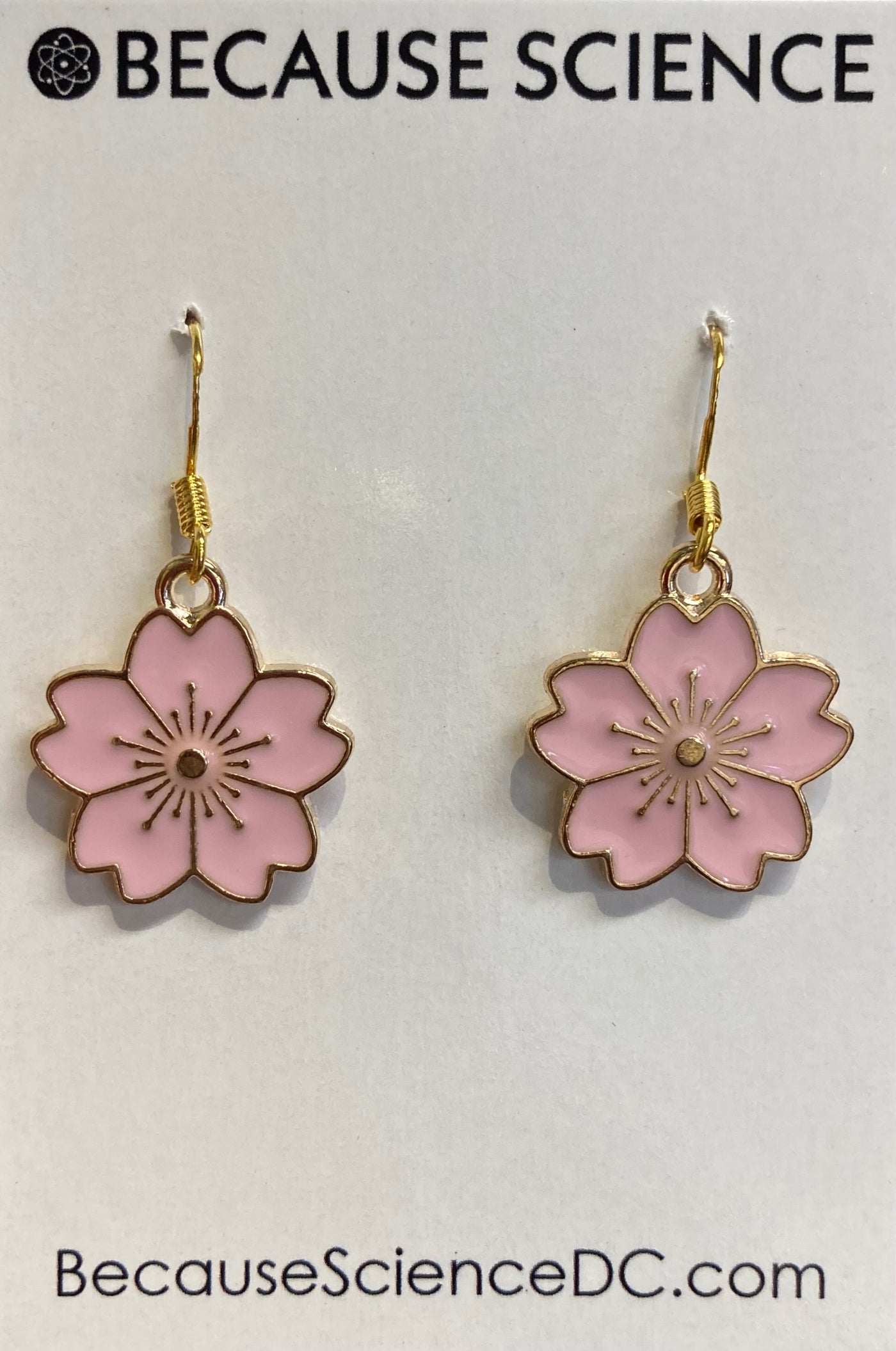 Cherry Blossom Enamel Earrings