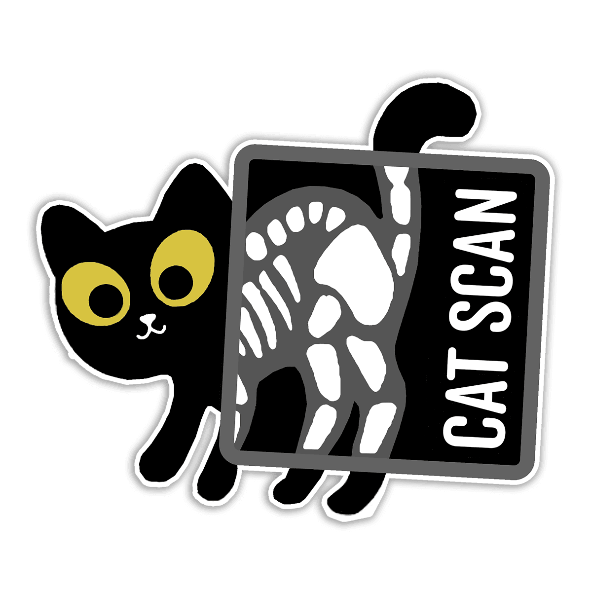 Cat Scan - Vinyl Sticker