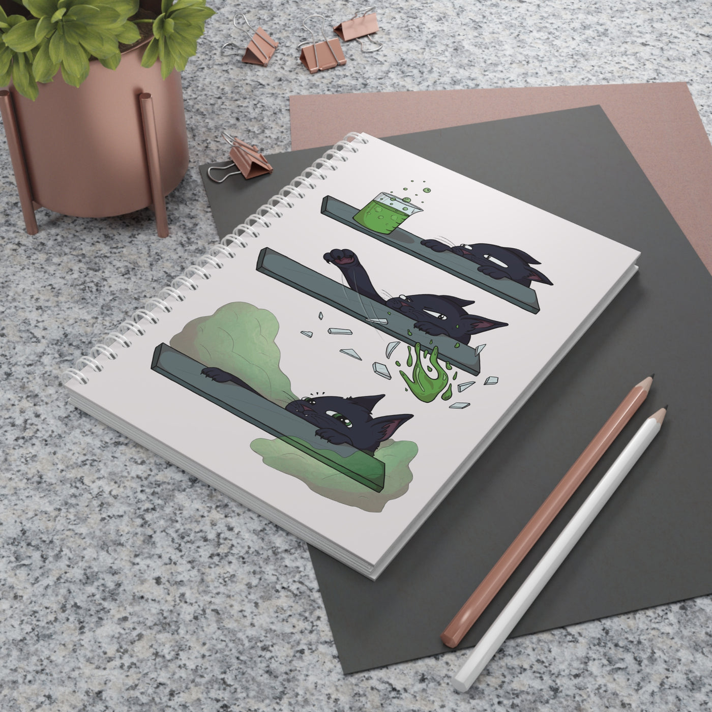Mischievous Cat - A5 Notebook