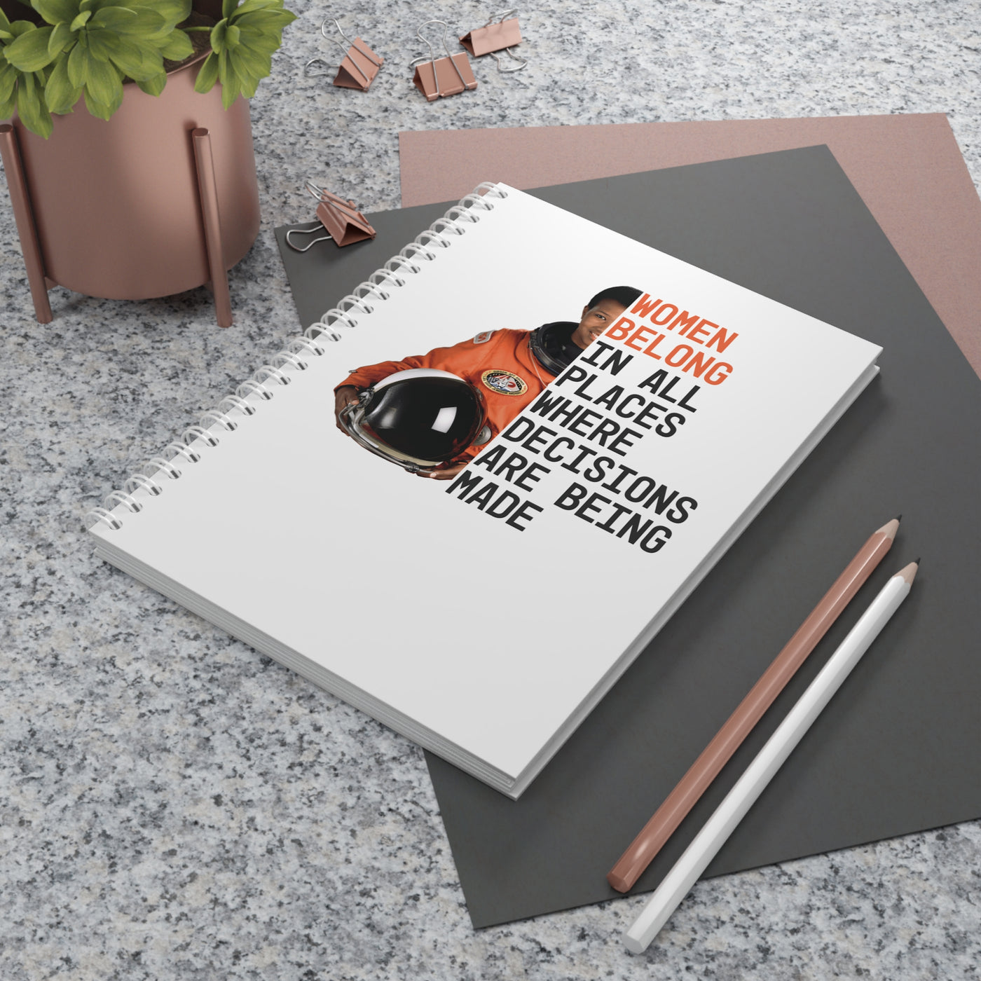 Women Belong, Mae Jemison - A5 Graph Paper Notebook