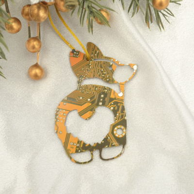 Circuit Board Corgi Butt Ornament