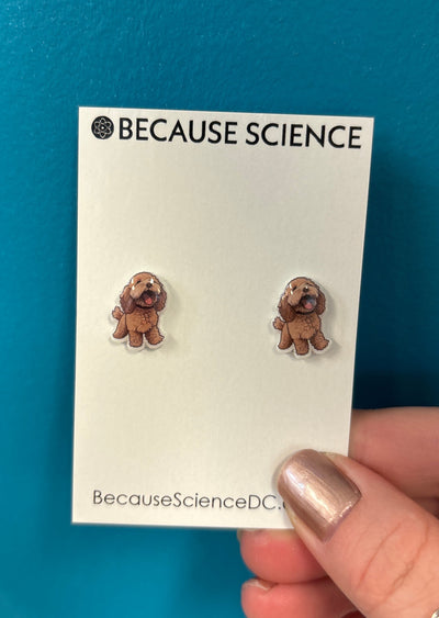 Dog - Acrylic Post Earrings