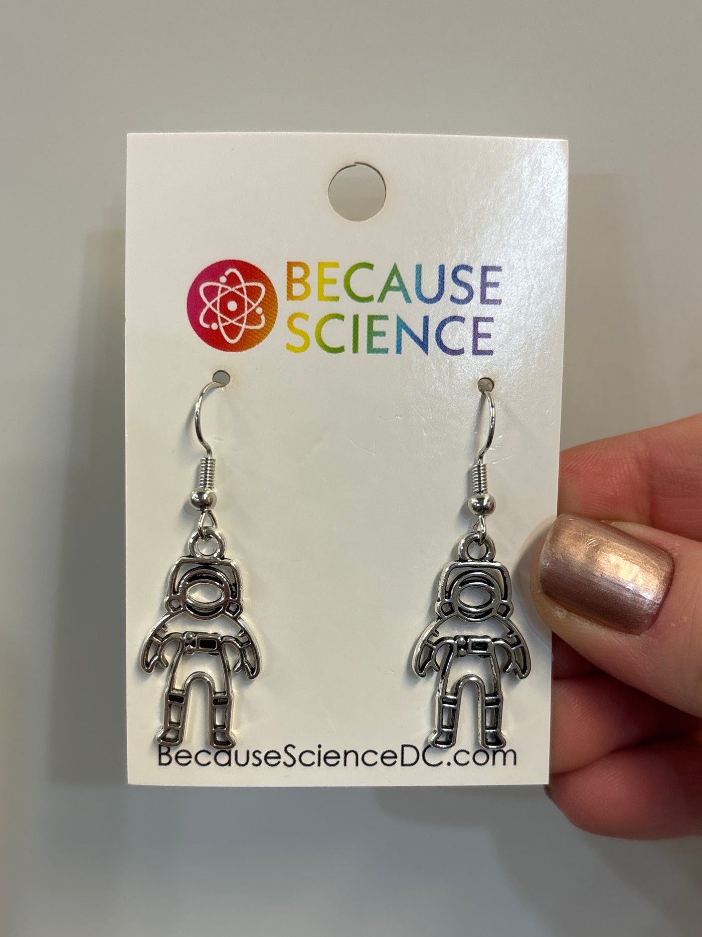 Astronaut Outline Dangle Earrings