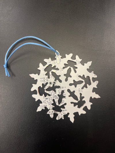 Circuit Board Snowflake Ornament - Based on Real Specimen