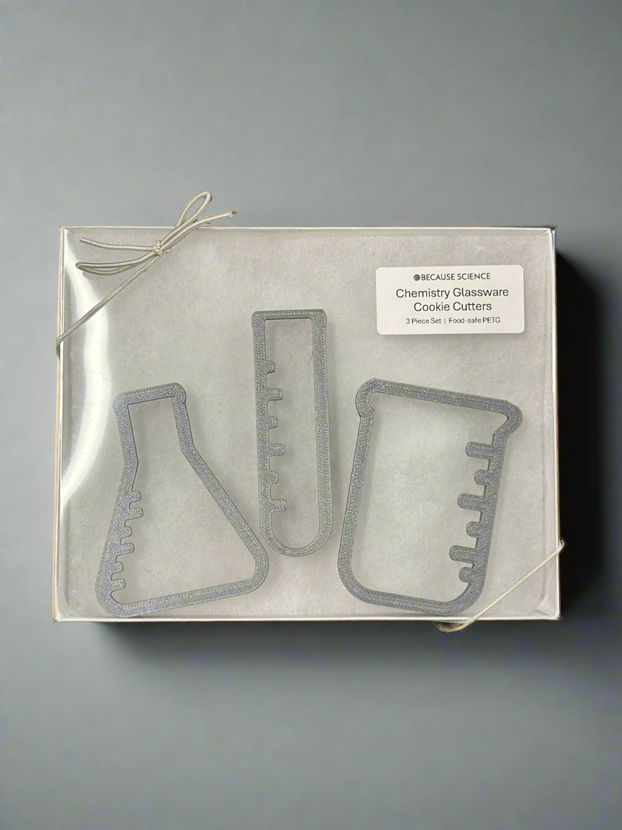 Chemistry Glassware 3 Piece Cookie Cutter Set