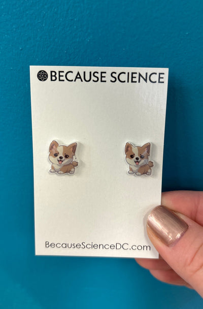 Dog - Acrylic Post Earrings
