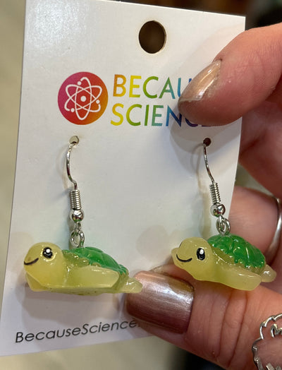 Sea Turtle - 3D Dangle Earrings