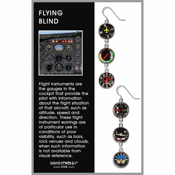 Flying Blind - Flight Instrument Earrings