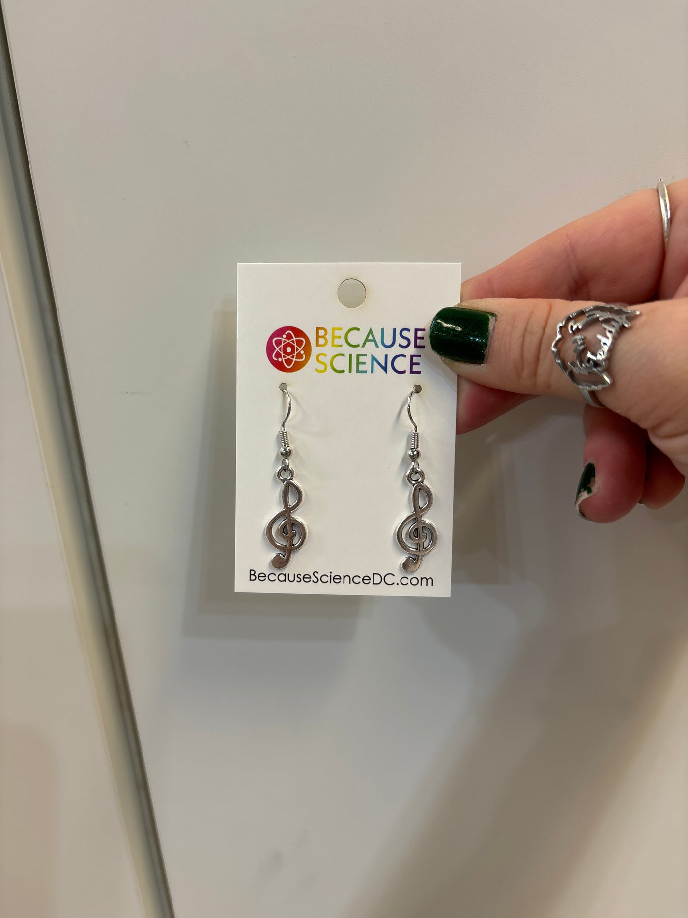 Treble Clef Dangle Earrings