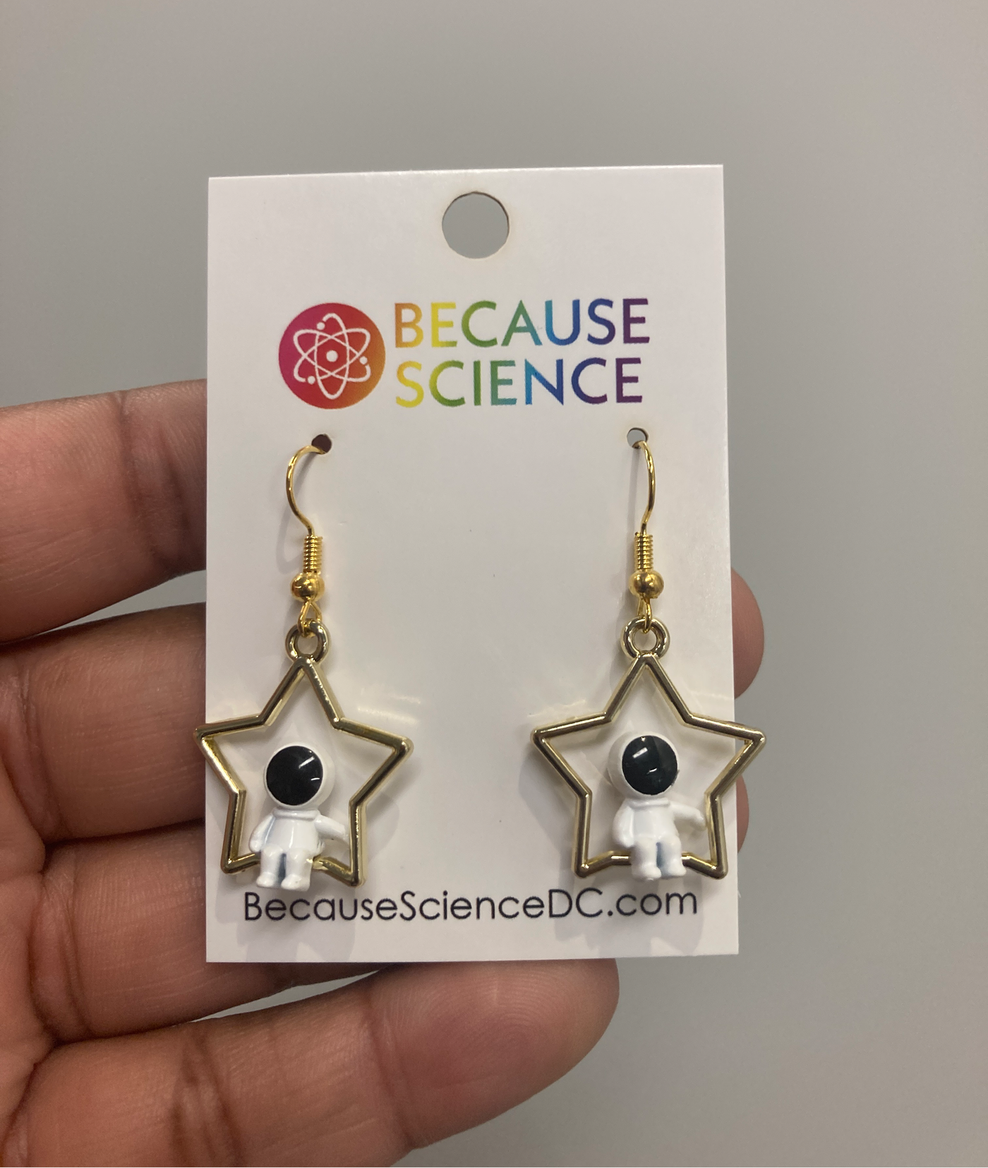 Astronaut Star Dangle Earrings